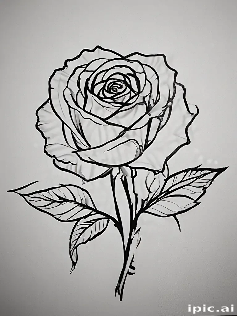 rose outline
