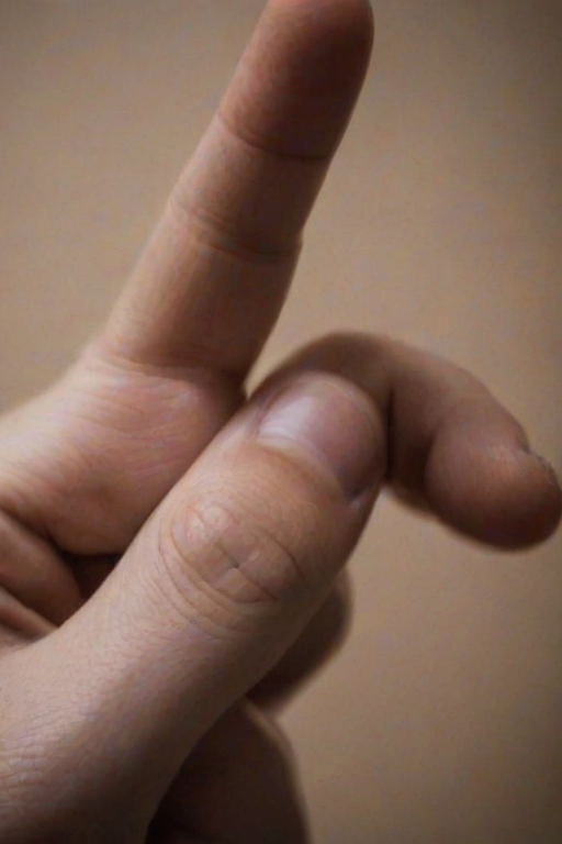 solo focus, hand focus, pointing