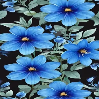 transparent blue flowers
