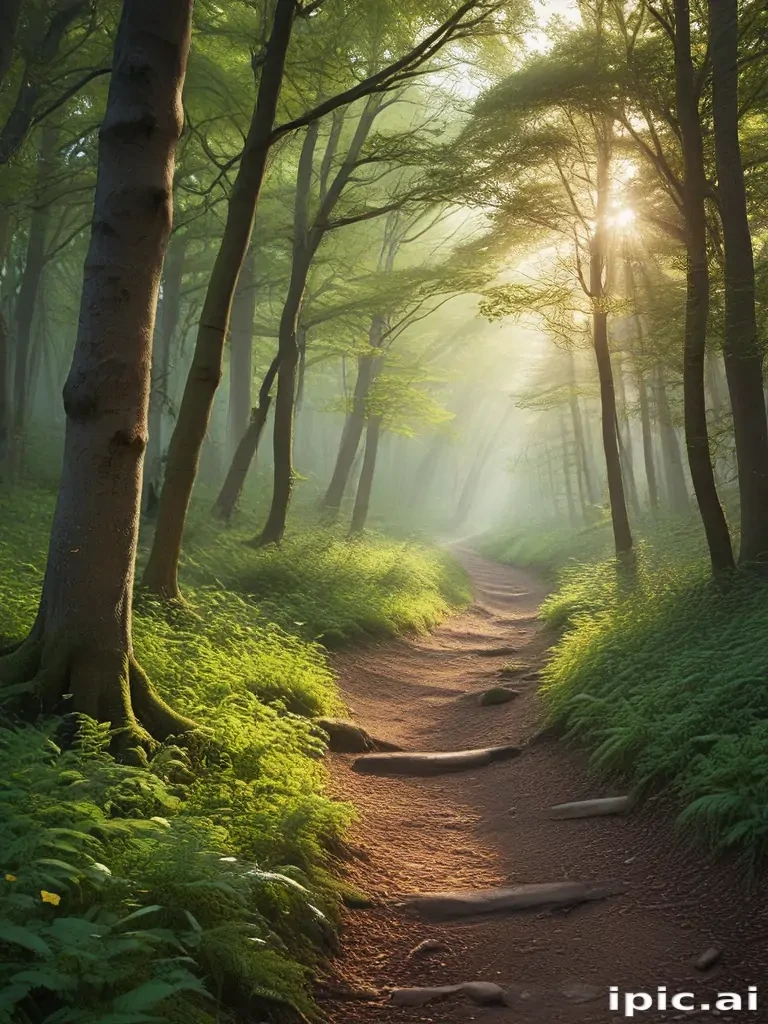 beautiful magical forest background