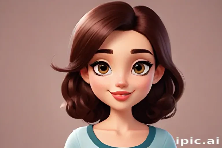 brunette cartoon character