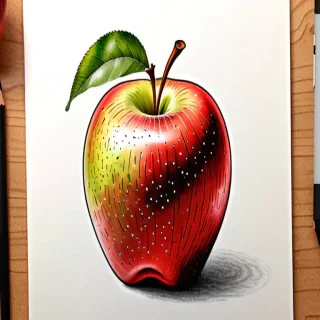 apple picture drawing