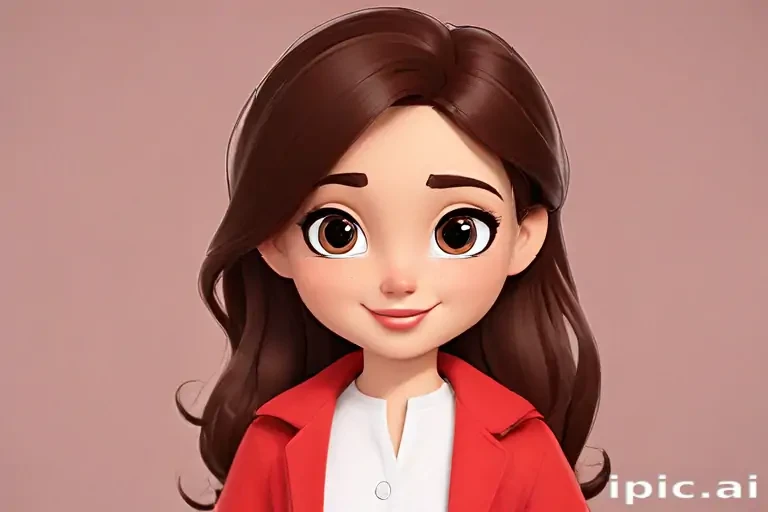 brunette cartoon character