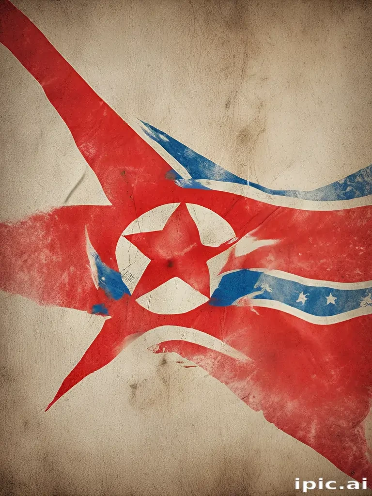 north korea flag