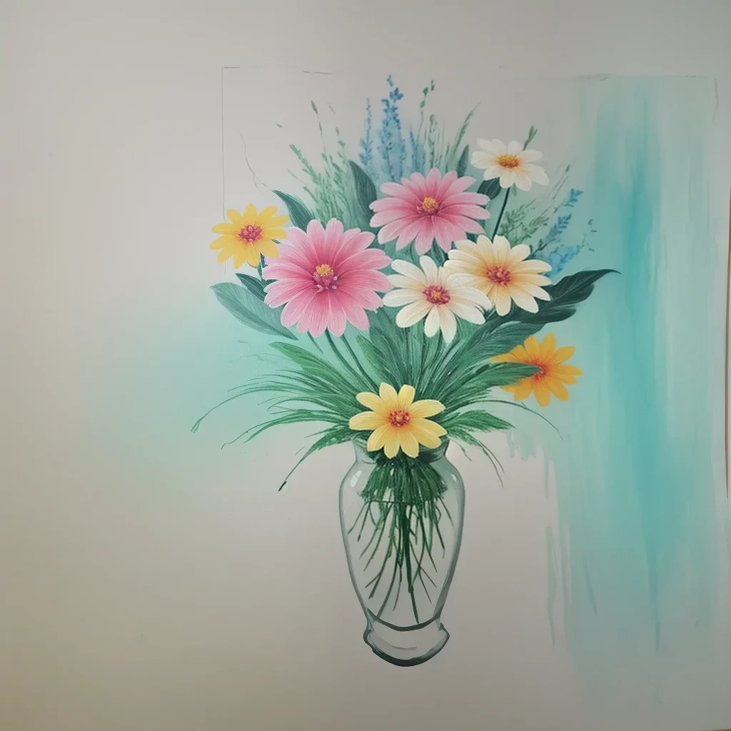 aesthetic flower painting