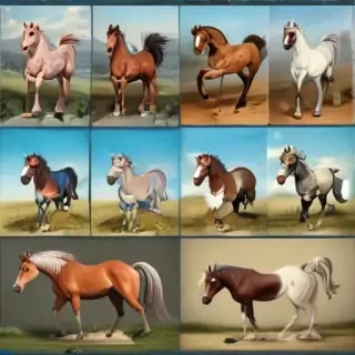 cartoon horses