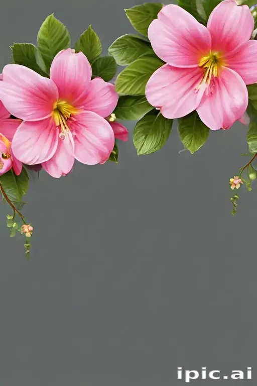 flower border transparent