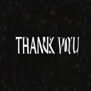 thank you in black and white