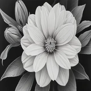 flower pencil drawing