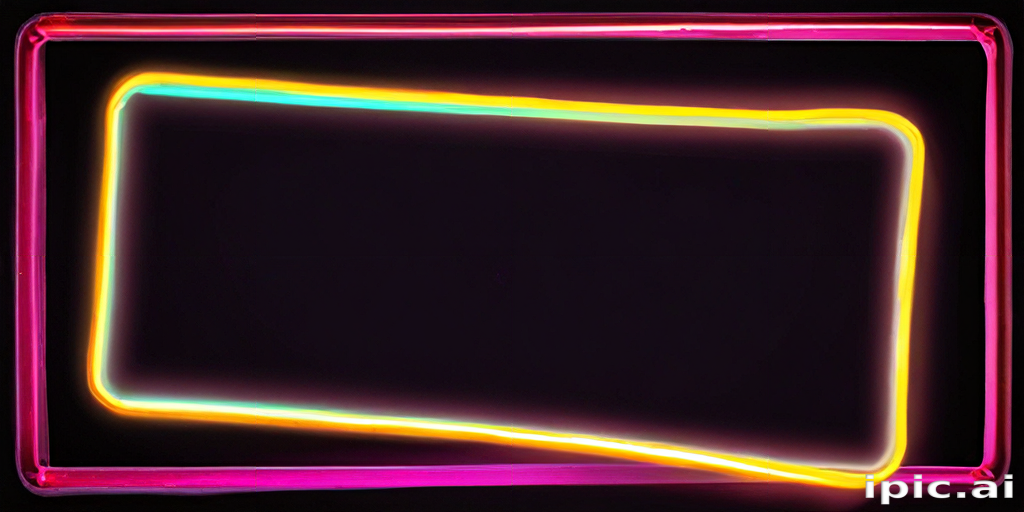 Colorful Neon Light Frame Creating a Vibrant and Eye-Catching Display