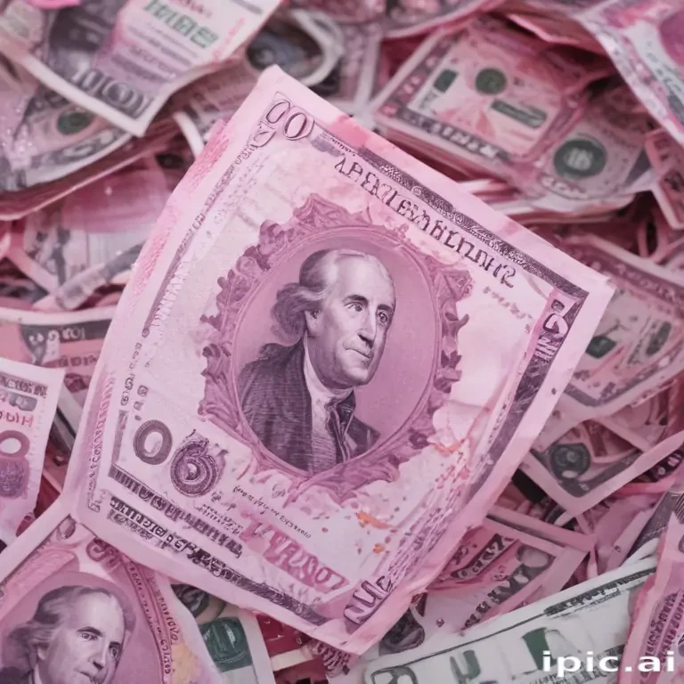 pink money background