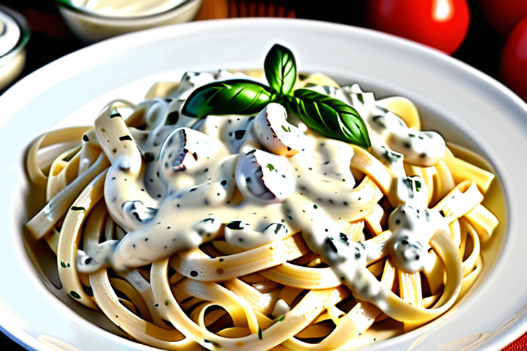fettuccine alfredo sauce with sour cream