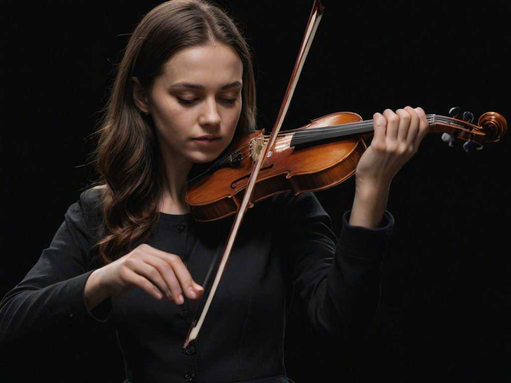 detailed edges, detailed image, perfection style, A cinematic detailed image of a woman playing a violin on a black background with both her hands, movie themed, sharp, detailed background, epic cinematic photography, artistic style, dramatic light style, cinematic color style, Kodak 35mm film style, detailed style, hand focus style, solo, simple background, 1boy, holding, male focus, black background, instrument, out of frame, realistic, music, playing instrument, holding instrument, violin, bow (music), fingernails, holding violin, photorealistic, hand focus