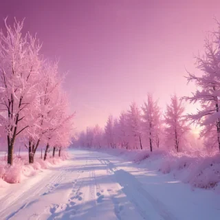 pink winter background
