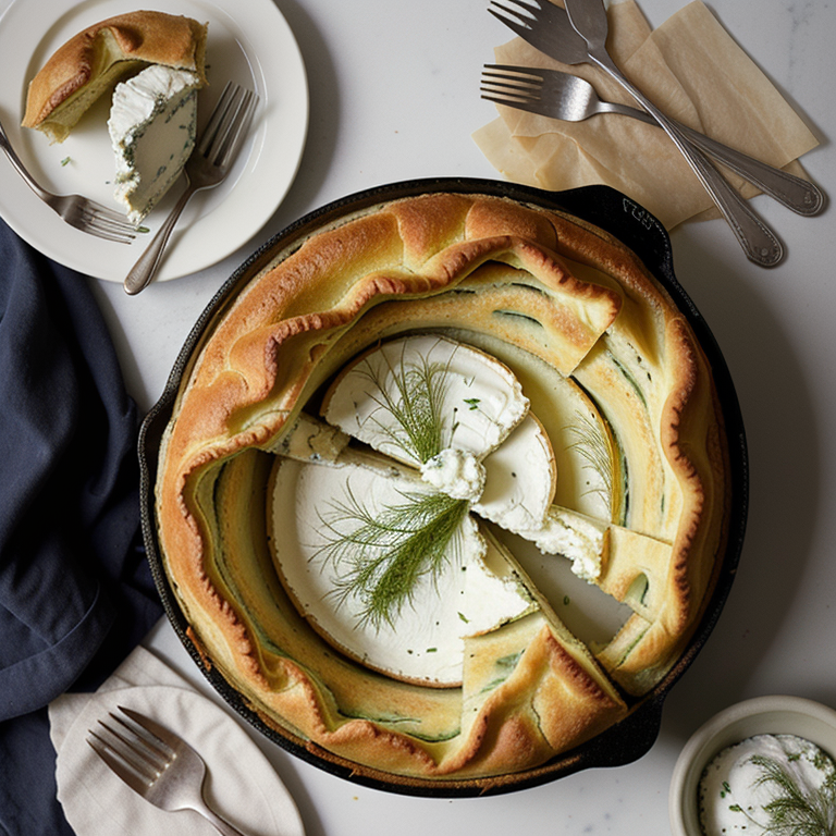 goat cheese and dill dutch baby