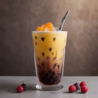 aesthetic boba tea background