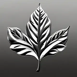 black and white clipart leaf