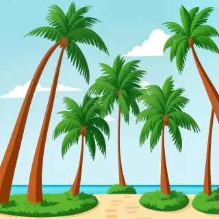 cartoon palm tree