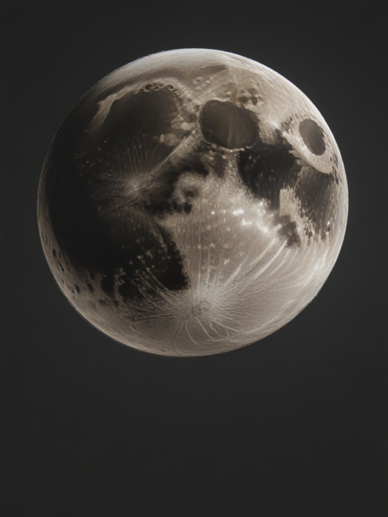 Stunning Close-Up of the Moon Showcasing Its Unique Surface Details