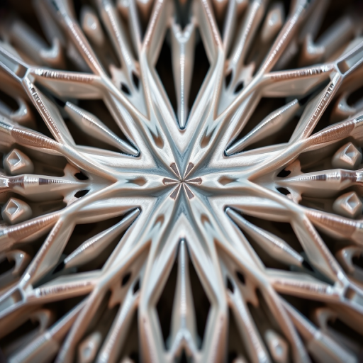 Create a detailed close-up image of a unique geometric design, taken with a DSLR camera at f/2.8 aperture, ISO 100, shutter speed 1/60 sec, in natural lighting, with a macro lens for enhanced clarity and depth.