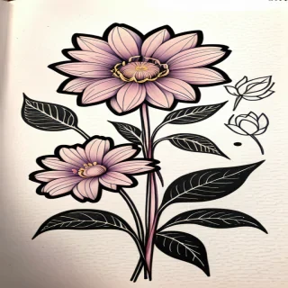 aesthetic flower drawings