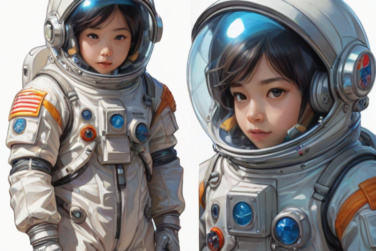 cartoon transparent astronaut suit