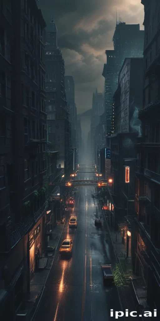 dark city background