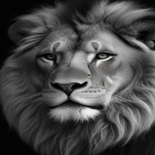 lion black and white pictures