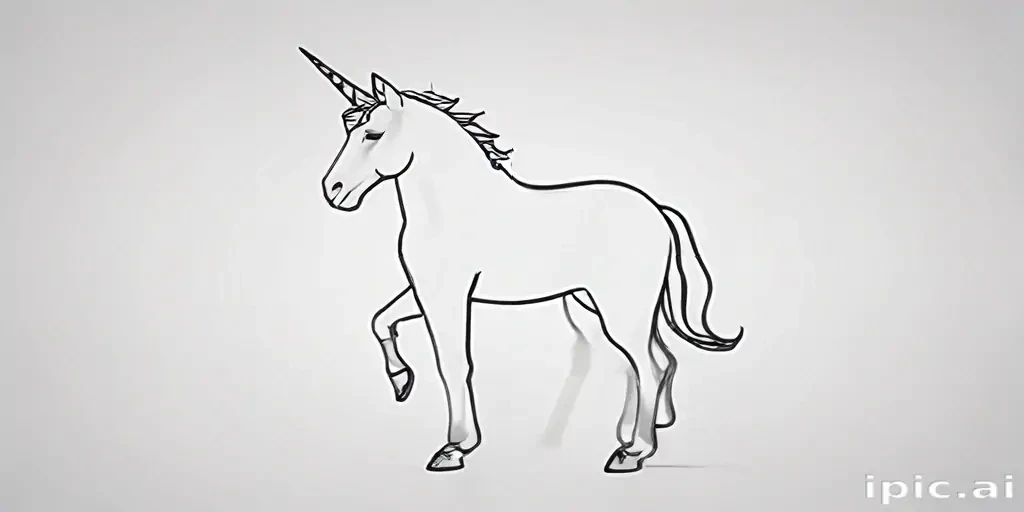 unicorn outline