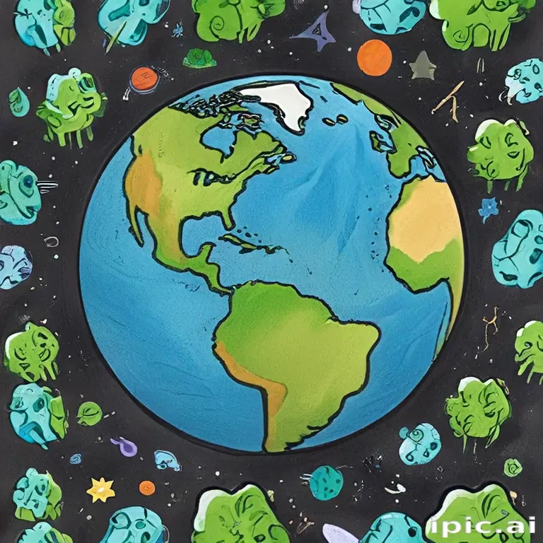 earth cartoon drawing