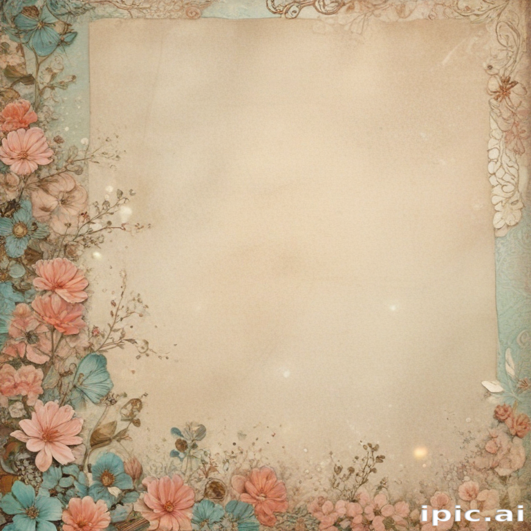 Elegant Floral Background Design with Soft Pastel Colors and Blank Space