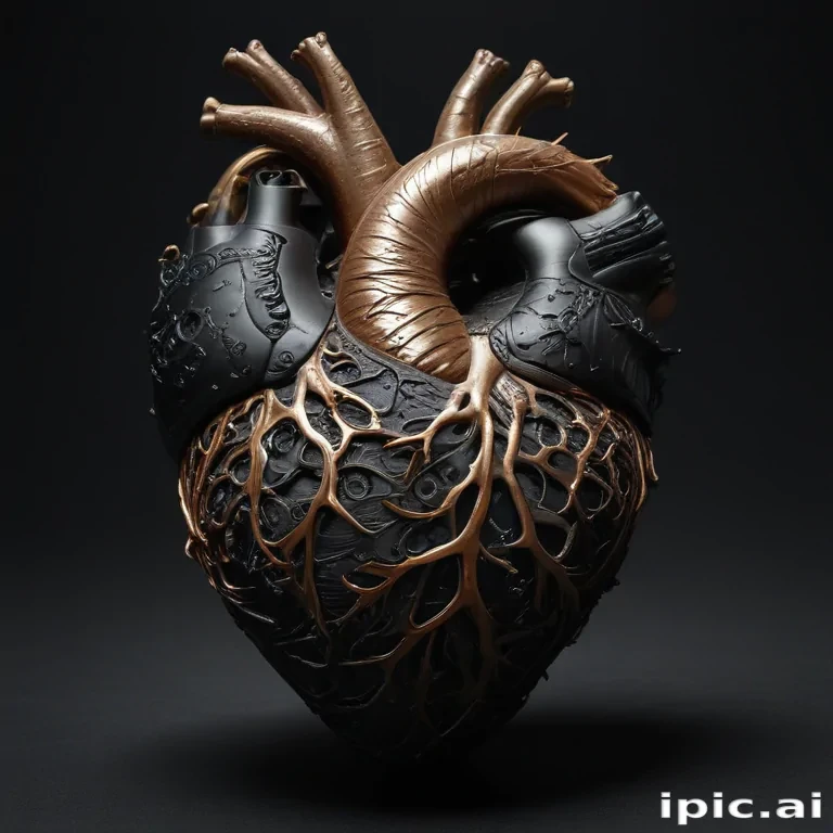 heart with black background