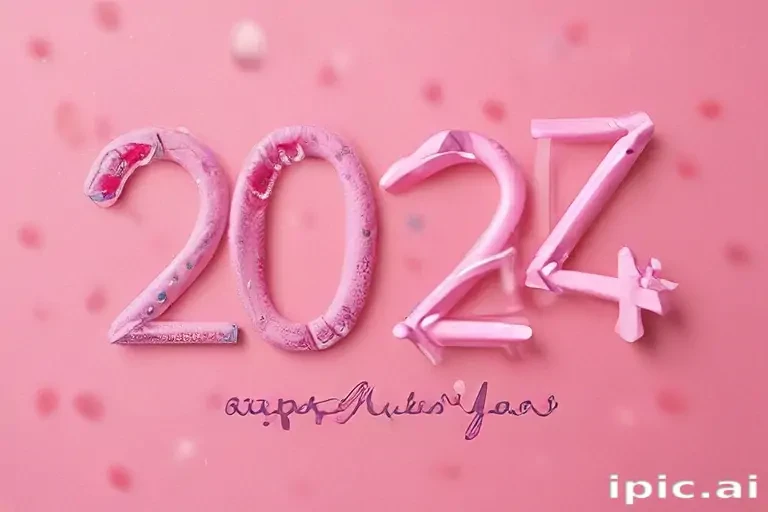 pink happy new year 2024