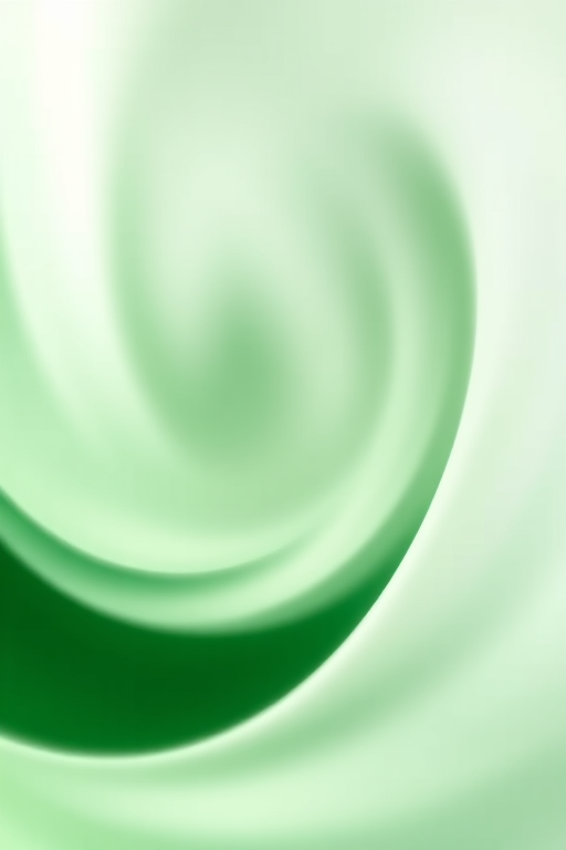 create a smooth abstract gradient swirl in shades of green and white, focus on soft light and fluid movement, use a Canon EOS R5 with a 50mm f/1.2 lens, shoot at ISO 100, aperture f/4, shutter speed 1/125s, soft focus style, high dynamic range for enhanced depth and detail