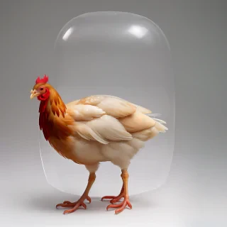 transparent chicken