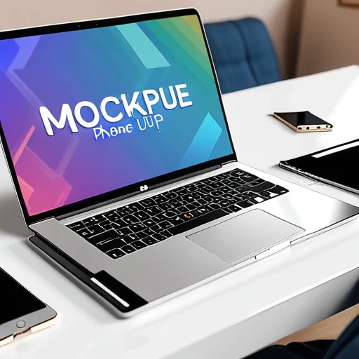 laptop phone mockup
