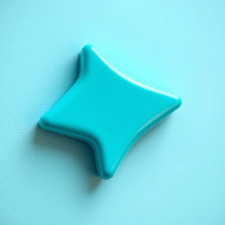 Create a vibrant turquoise arrow pointing right with a glossy finish, captured with a DSLR camera at f/8 aperture, ISO 100, and a 50mm lens, using a macro view to enhance details.