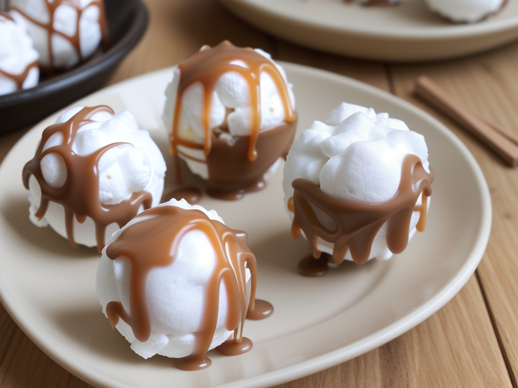 rice krispie marshmallow balls caramel