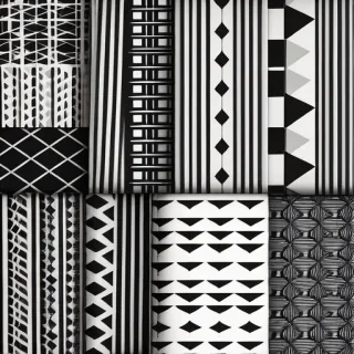 black and white patterns