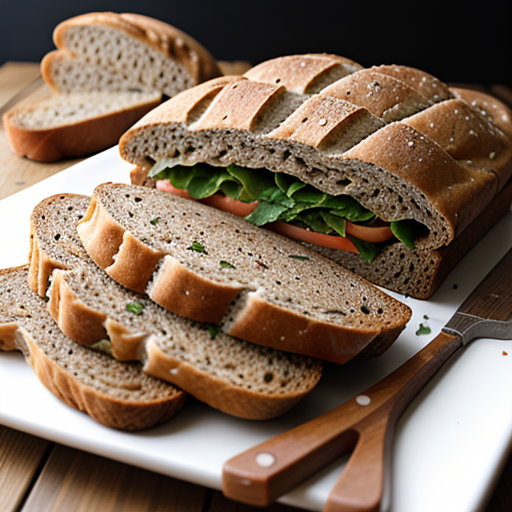 savory bits on rye bread