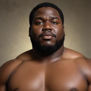black fat man