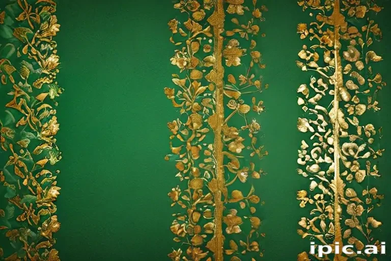 green and gold background