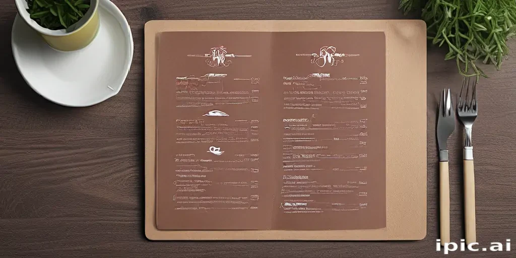 restaurant menu mockup