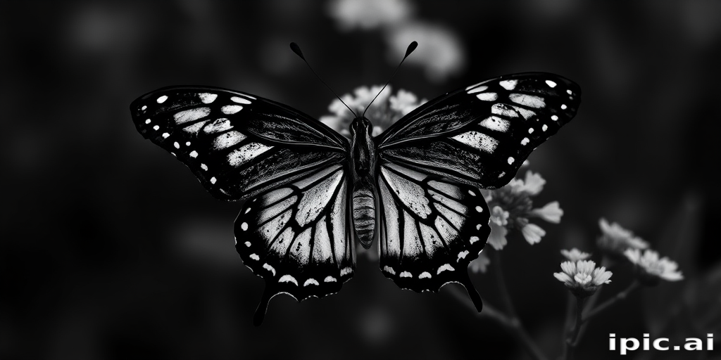 black and white butterfly wallpaper
