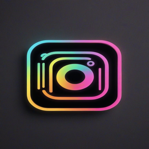 neon instagram logo
