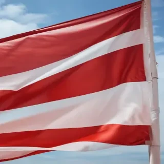 red and white flag