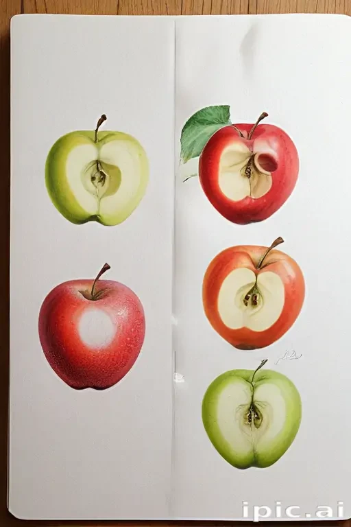 drawings of apples