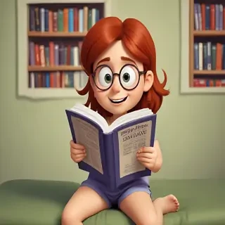 reading cartoon