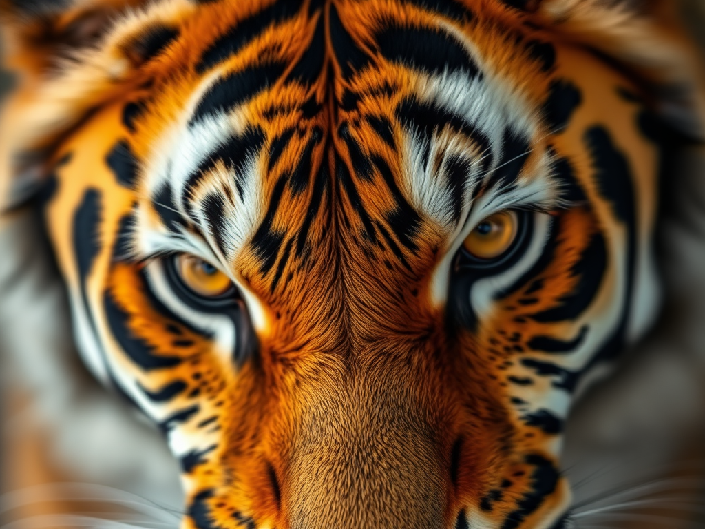 generate a close-up image of a tiger's fur with sharp focus and vivid colors, use a Canon EOS R5 camera with 85mm f/1.4 lens, settings ISO 200, aperture f/2.8, shutter speed 1/250s, with a shallow depth of field for a smooth bokeh background
