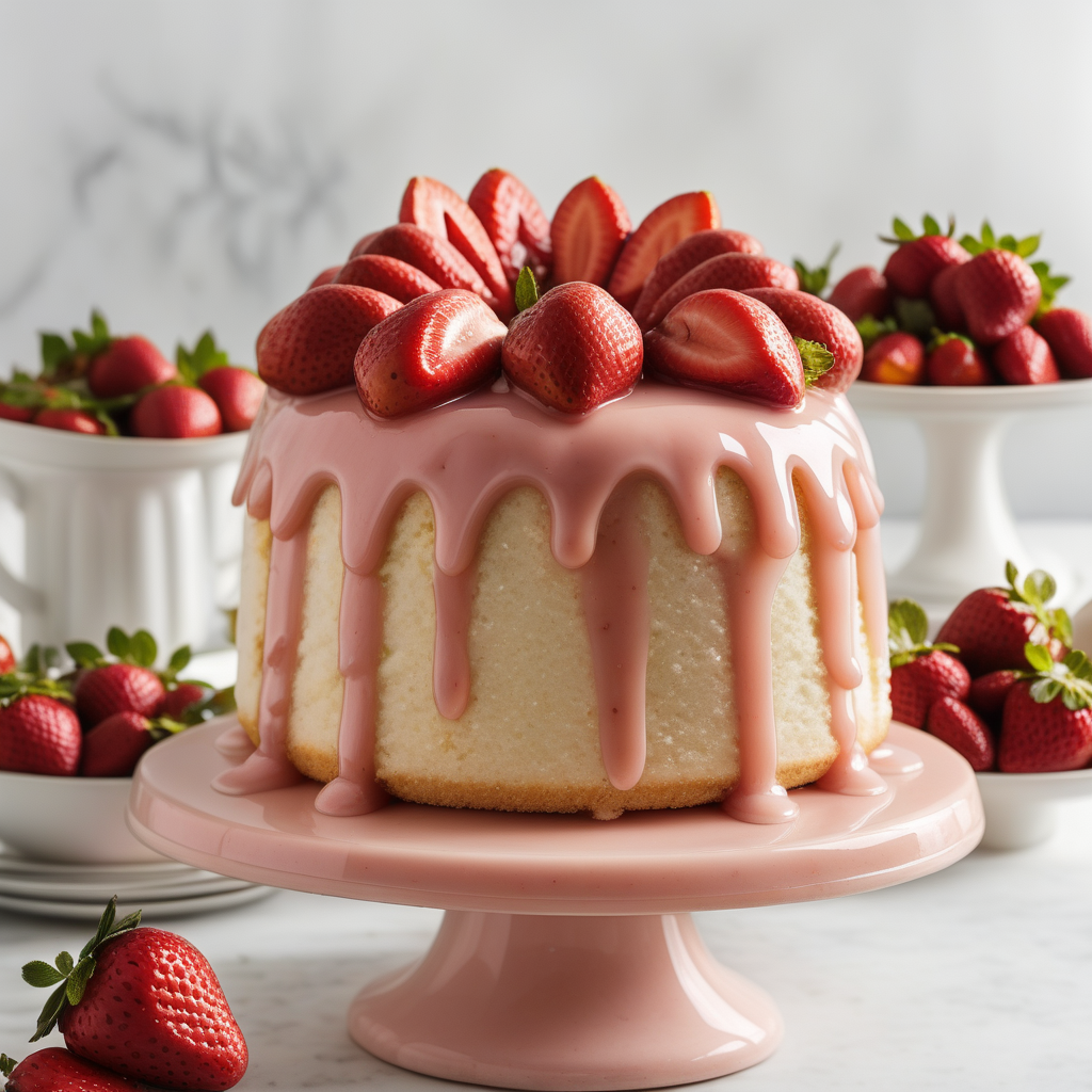 strawberry glaze for angel food cake